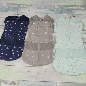 Happiest Baby Snuggle Swaddle Sleepers sz Small, Medium, Large